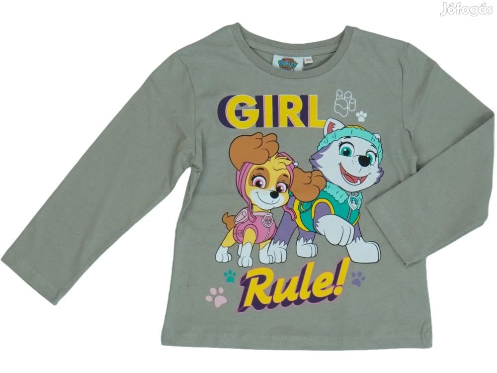 Paw Patrol Új (címkés) Lány Hosszú ujjú felső (Méret: 122)