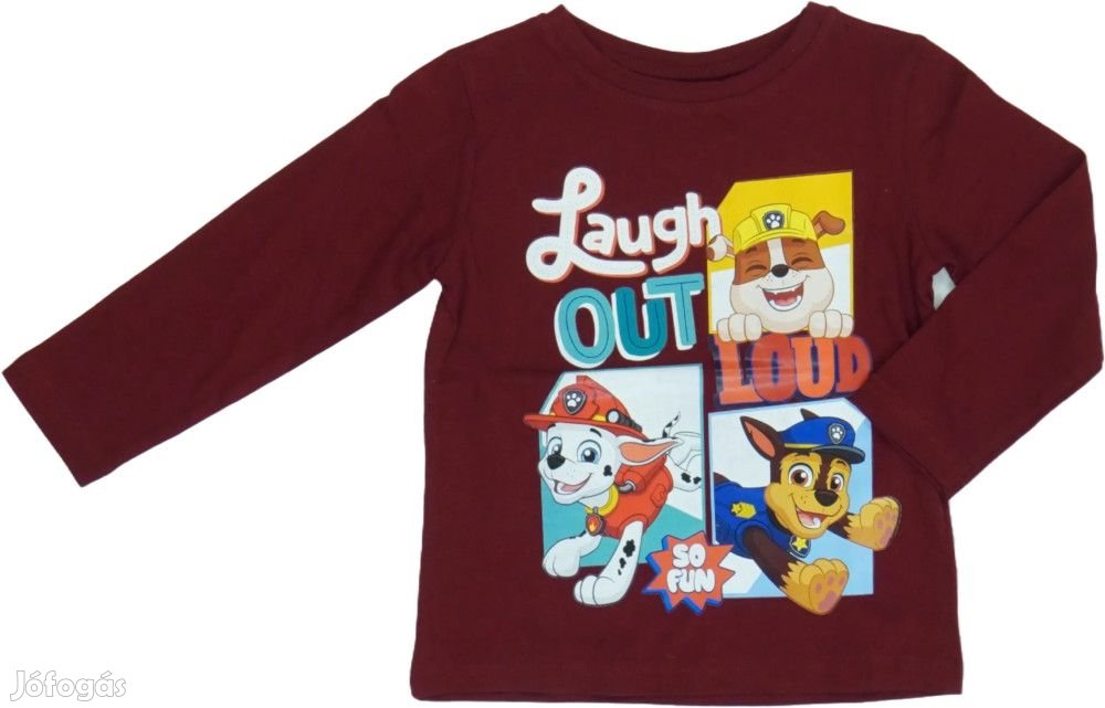 Paw Patrol Új (címkés) Lány Hosszú ujjú felső (Méret: 92)