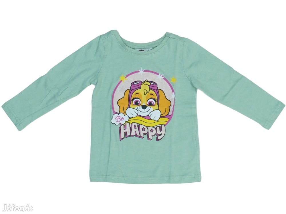 Paw Patrol Új (címkés) Lány Hosszú ujjú felső (Méret: 98)
