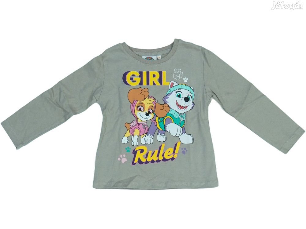 Paw Patrol Új (címkés) Lány Hosszú ujjú felső (Méret: 98)
