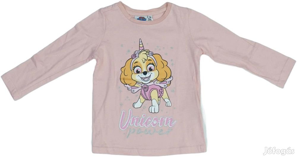 Paw Patrol Új (címkés) Lány Hosszú ujjú felső (Méret: 98)