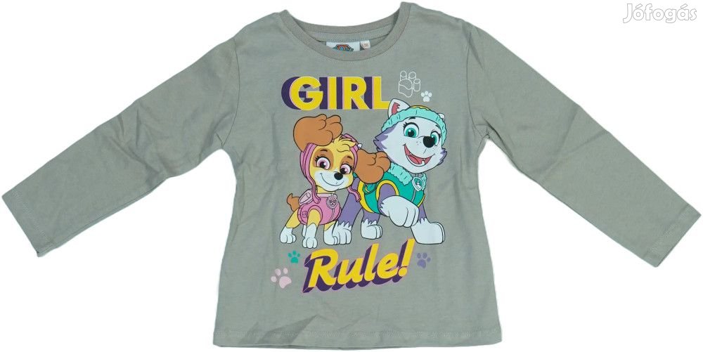 Paw Patrol Új (címkés) Lány Hosszú ujjú felső (Méret: 98)