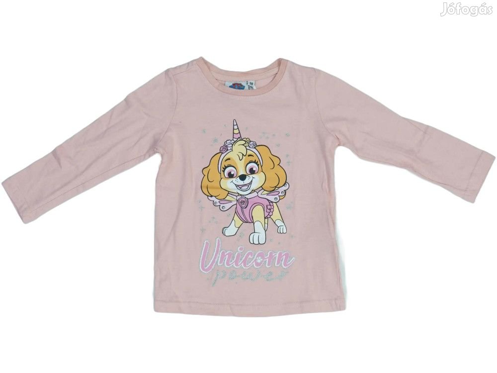 Paw Patrol Új (címkés) Lány Hosszú ujjú felső (Méret: 98)