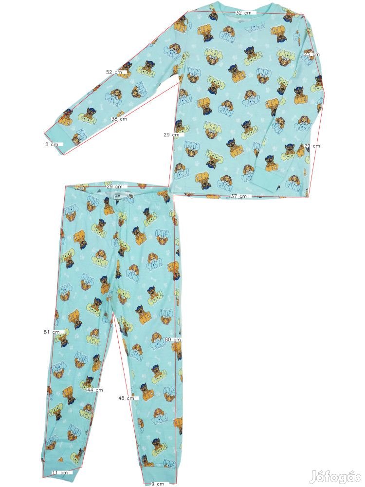 Paw Patrol Új (címkés) Lány Pizsama (Méret: 140)