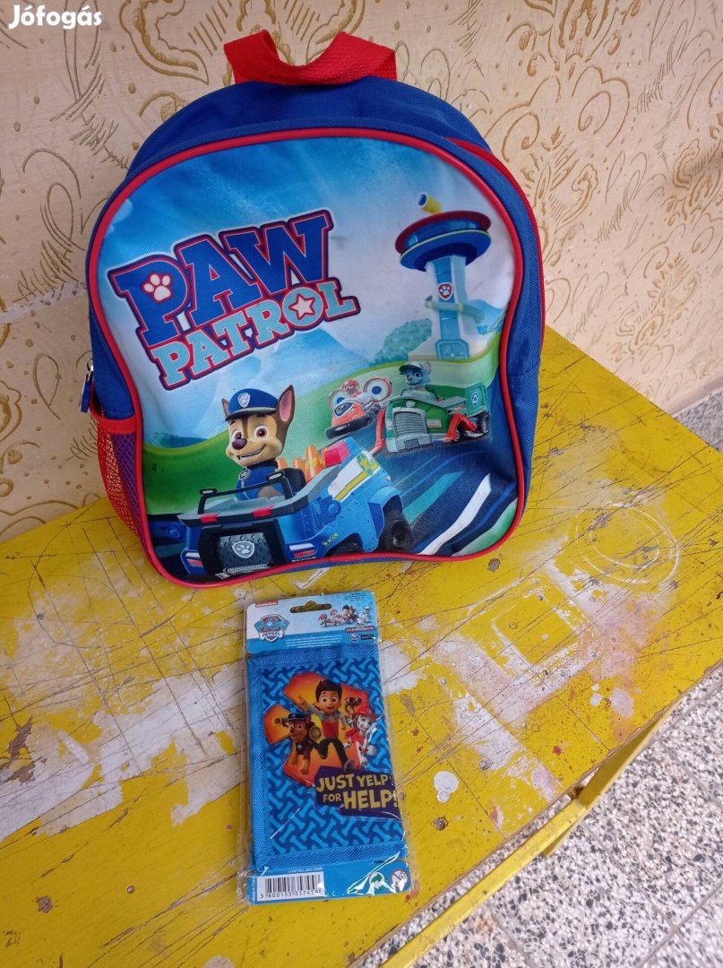 Paw patrol ovis hátizsák+ penztárca. Új.