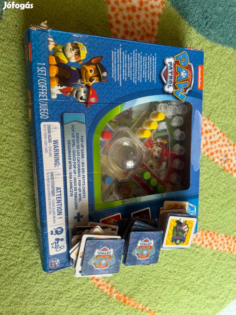 Paw patrol társasjáték és memória