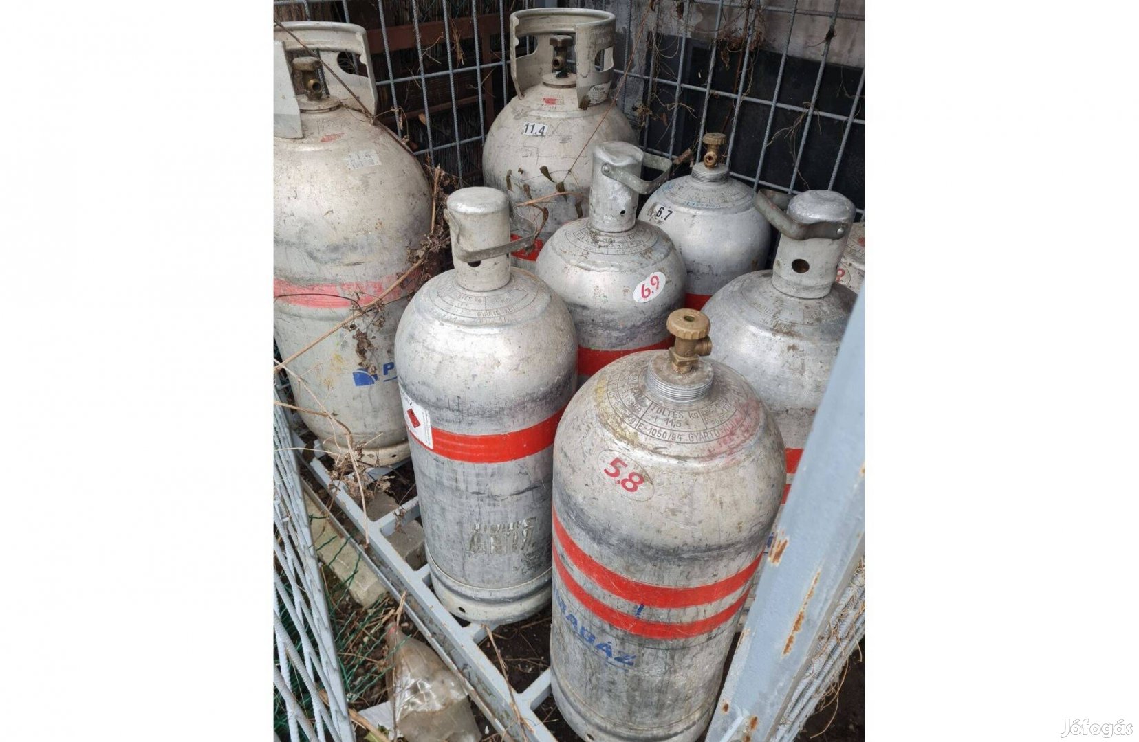 Pb gázpalack 11,5 kg aluminium gáz palack üres