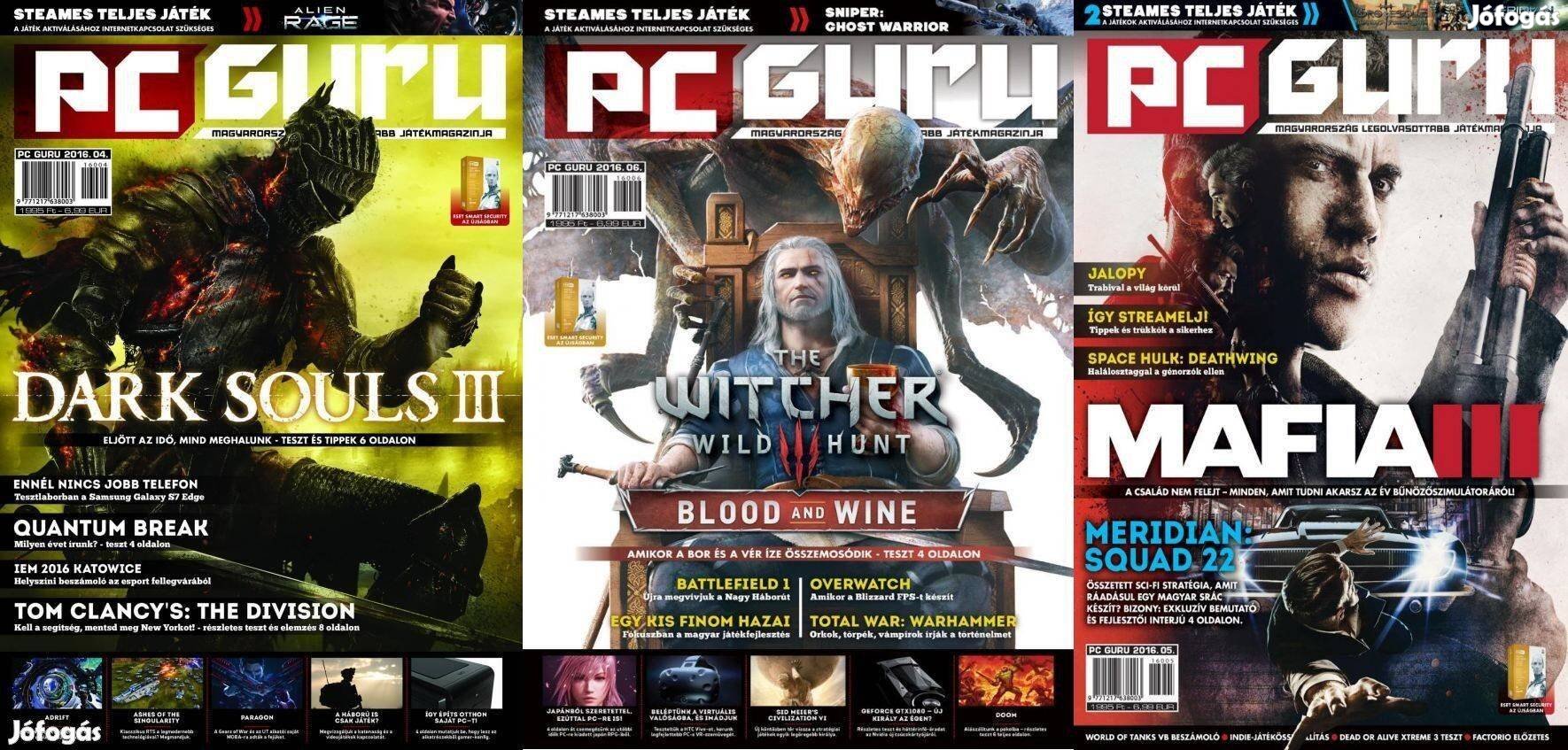 Pc guru magazin 3 db új