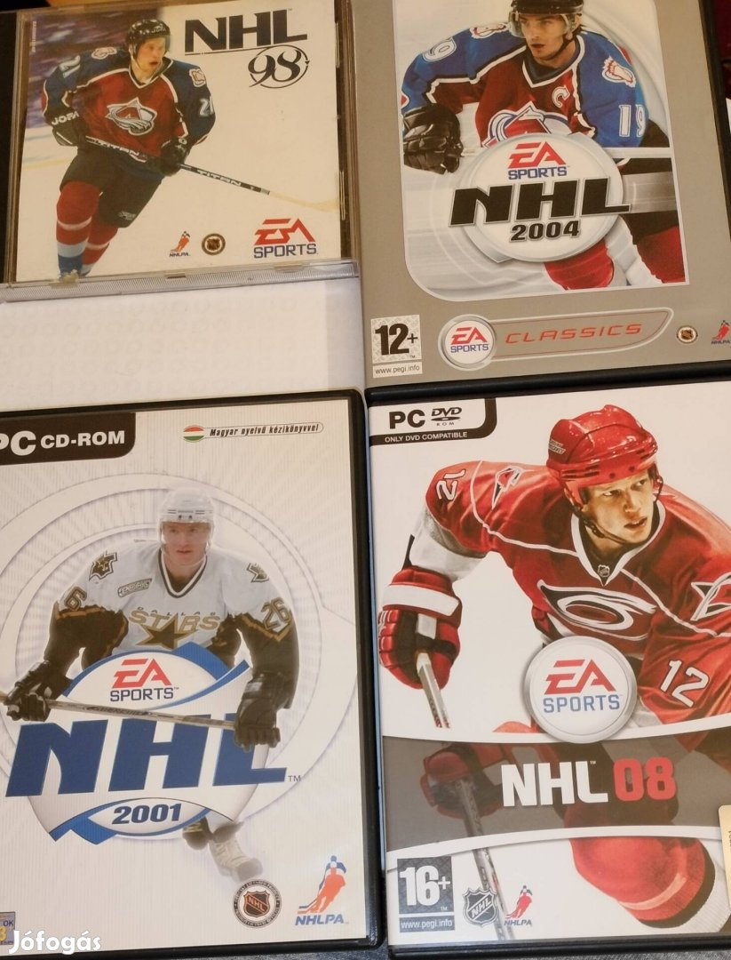 Pc játék NHL 98, 2001, 2004, 2008 egyben 4 db