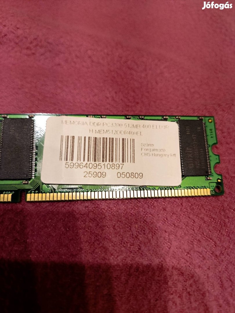 Pc memória Ram 512 MB DDR 400 1 db