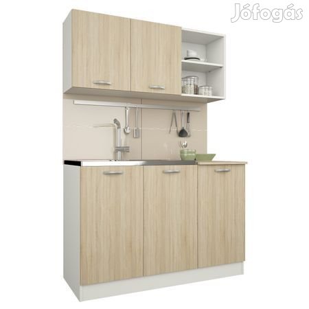 Pd L120 Alapkonyha fehér/sonoma tölgy