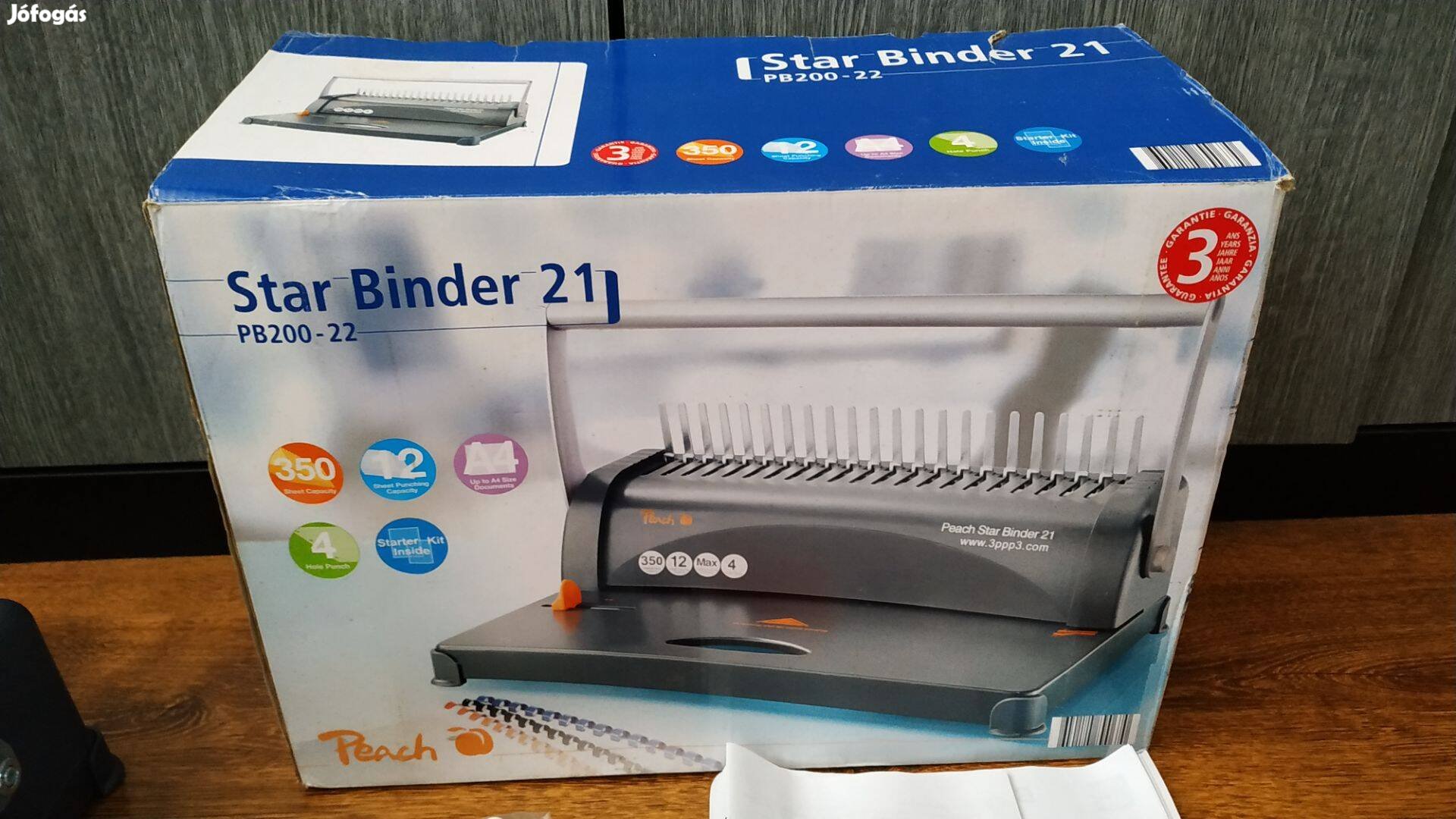 Peach Star Binder 21 spirálozó gép