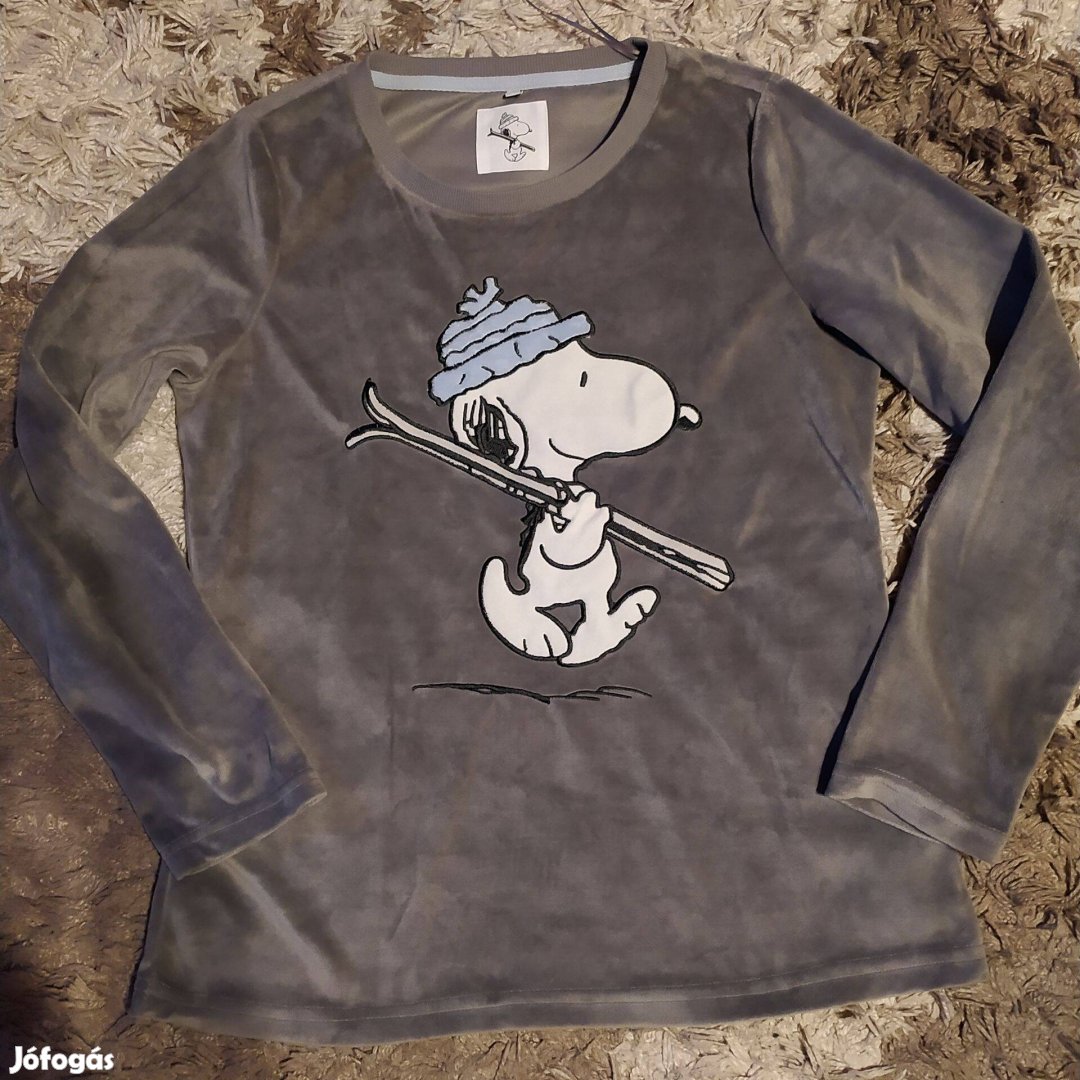 Peanuts Snoopy puha szürke női pulóver S M