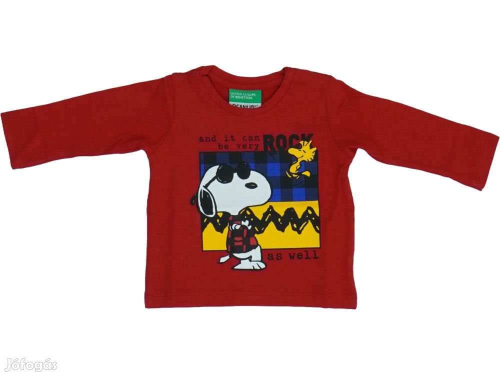 Peanuts Új (címkés) Fiú Hosszú ujjú felső (Méret: 62)