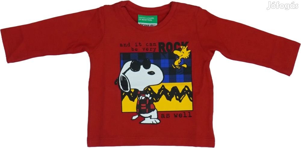Peanuts Új (címkés) Fiú Hosszú ujjú felső (Méret: 62)