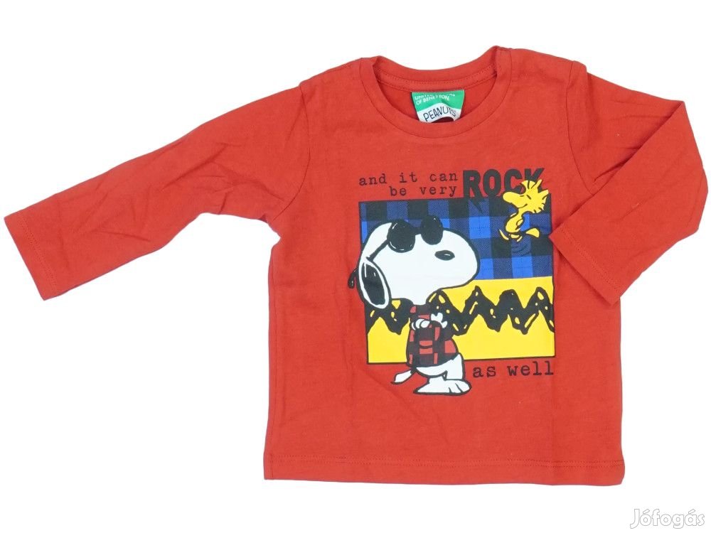 Peanuts Új (címkés) Fiú Hosszú ujjú felső (Méret: 68)