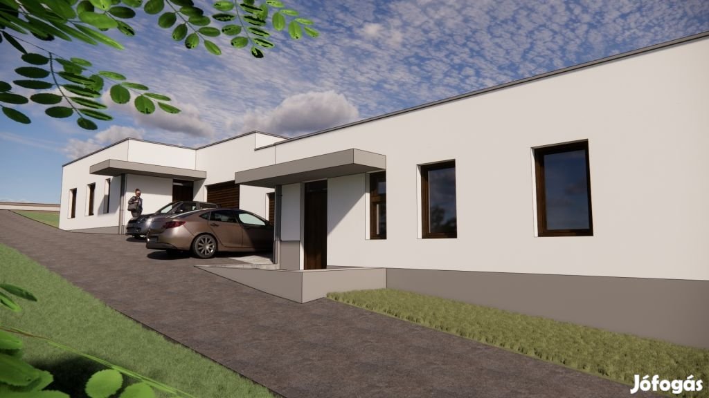 Pécs - Rózsadombon 122 nm-es egy szintes új építésű ikerház