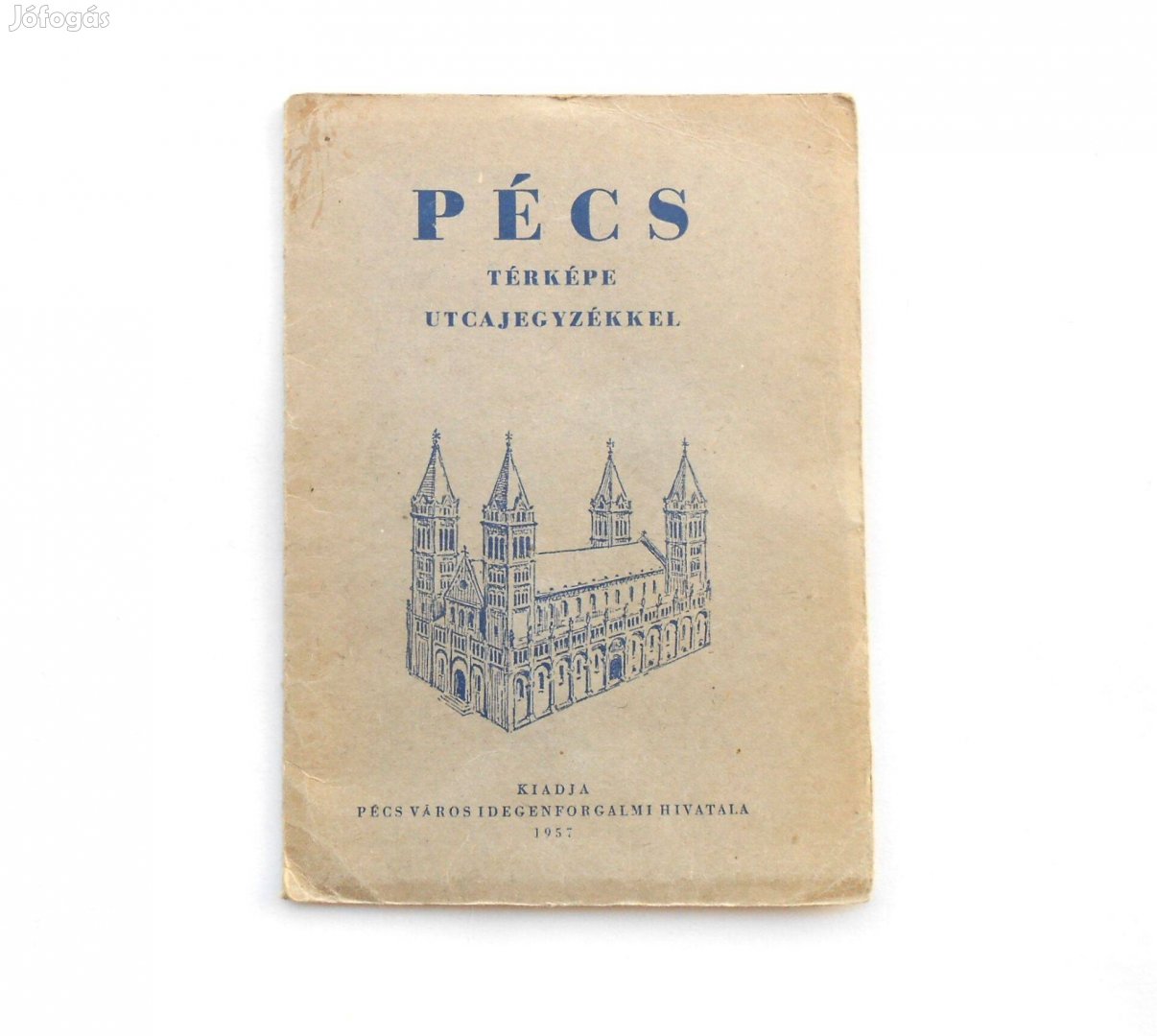 Pécs térkép utcajegyzék 1957. Kétoldalas