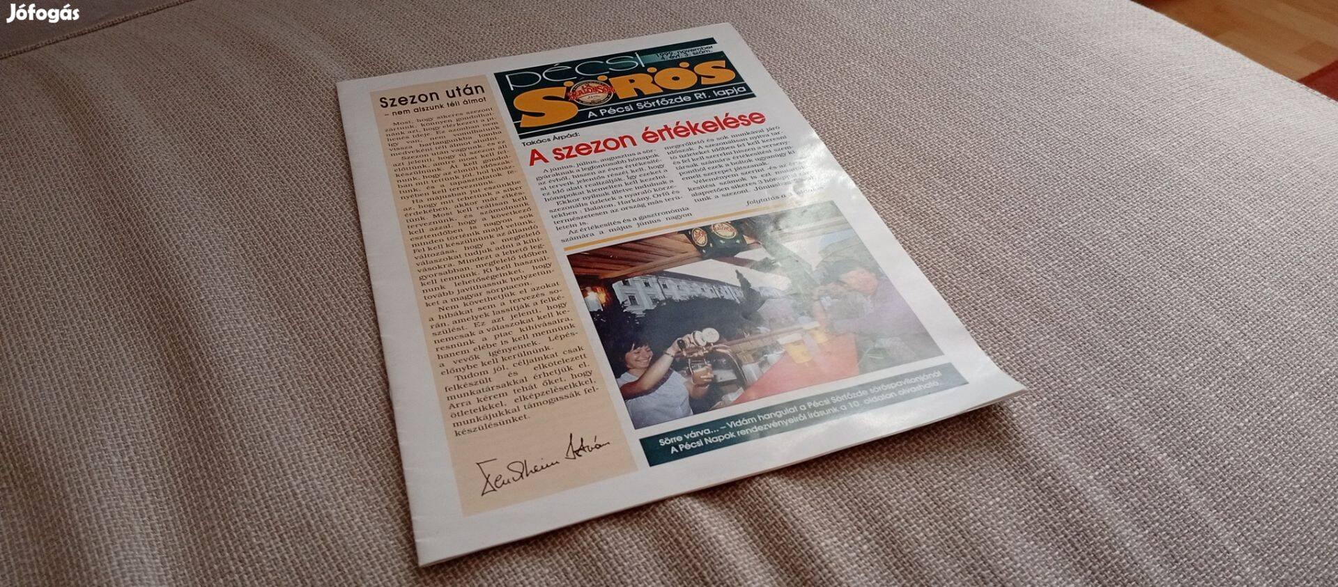 Pécsi Sörös - A pécsi Sörfőzde Rt. lapja 1999. novemberi