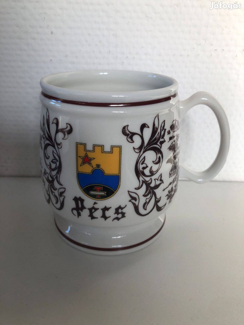 Pécsi porcelán emlékkorsó eladó