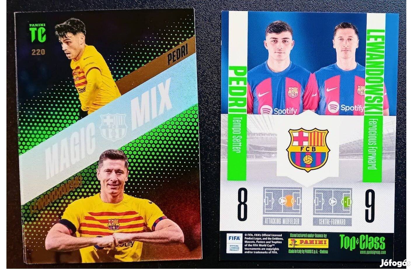 Pedri, Lewandowski Barcelona Magic Mix focis kártya Top Class 2024