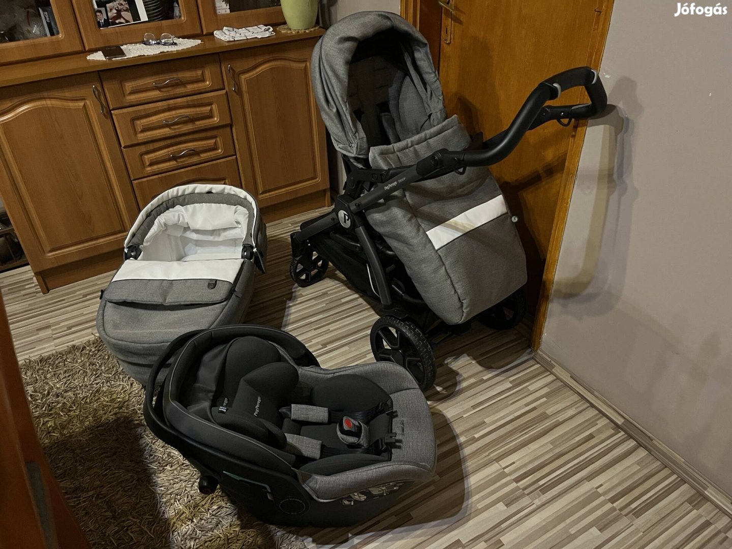 Peg Perego 3in1 babakocsi +  rögzítőtalp gyereküléshez