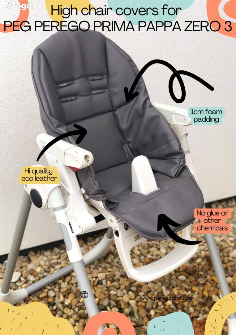 Peg Perego Prima Pappa Zero3 Zero 3 etetőszékre utángyártott huzat
