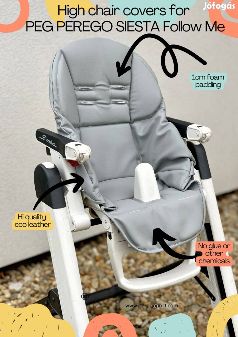 Peg Perego Siesta etetőszékre textilbőr huzat több színben eladó