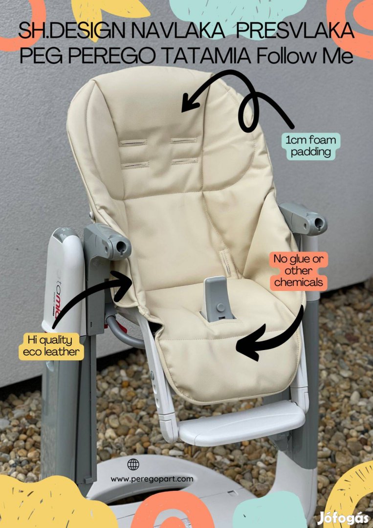 Peg Perego Tatamia etetőszékre utángyártott huzat eladó