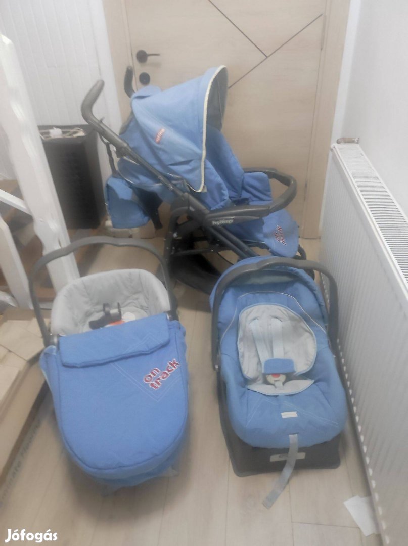 Peg Perego babakocsi szett autós navetta bekötővel !Ajándék etetőszék!