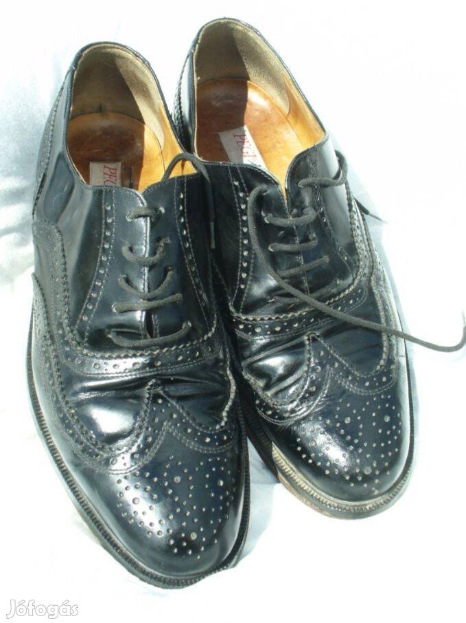 Pegi olasz bőr cipő félcipő bőrcipő 42 27cm