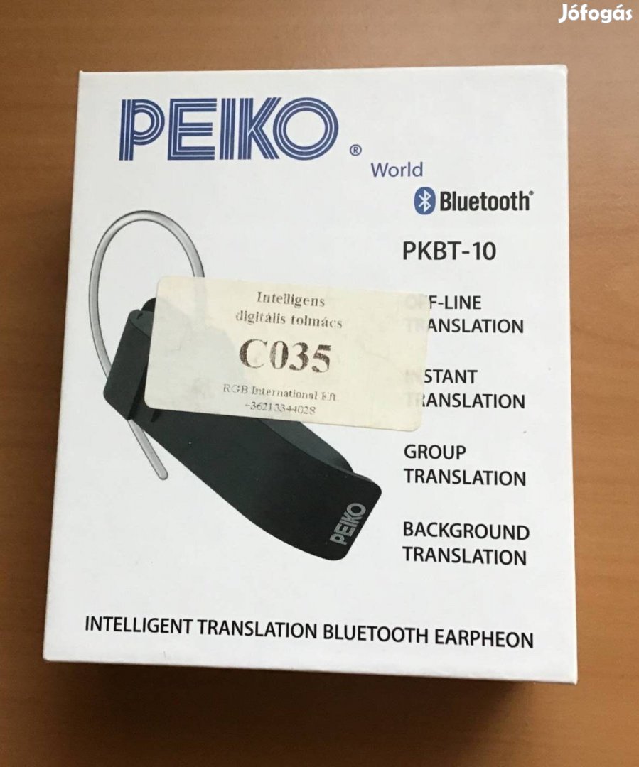 Peiko Bluetooth fordító, szinkron tolmácsgép