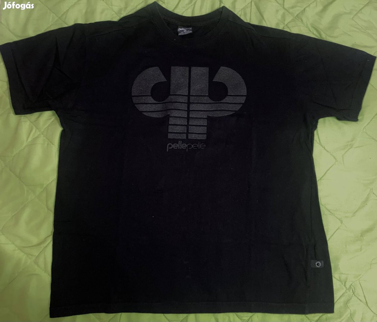 Pelle Pelle (Mac Buchanan) XL pamut fekete póló (USA hip-hop márka)