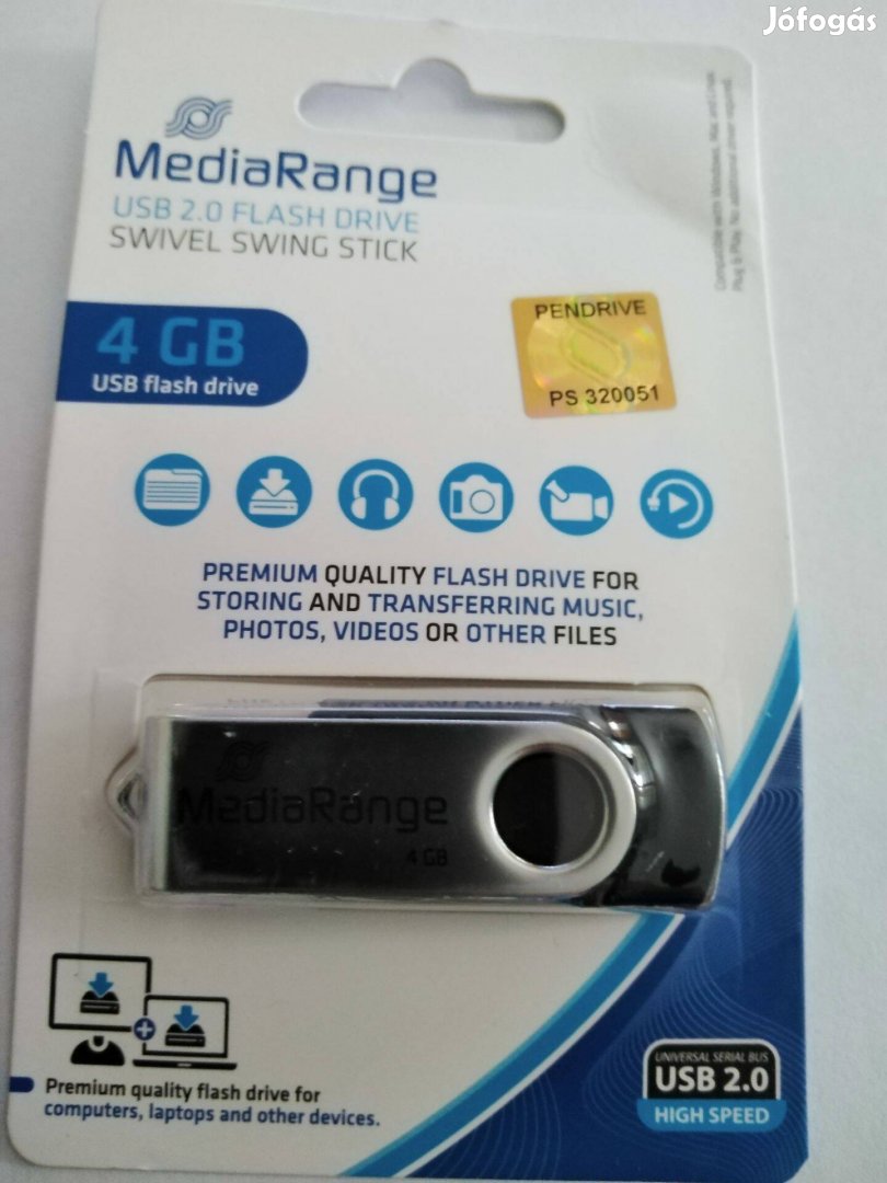 Pendrive-Media Range-4-GB-2500FT-Kiárusitás