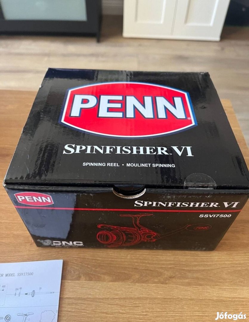 Penn Spinfisher VI 7500 harcsázó orsó új 