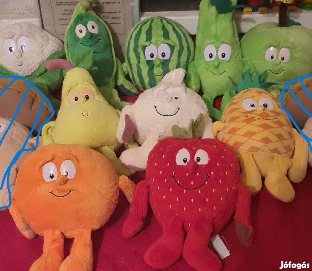 Penny vitateam zöldség gyümölcs plüss figura gyűjtemény