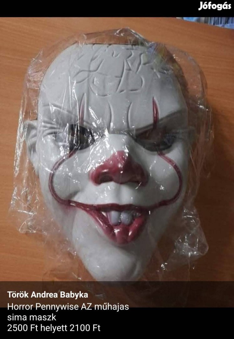 Pennywise Az horror film bohóc maszk