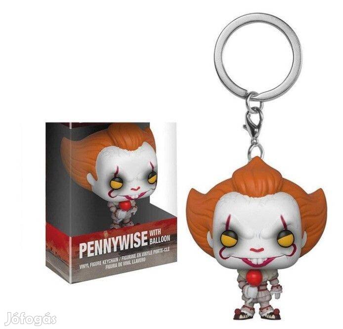 Pennywise It Az kulcstartó Funko POP számlával Új Stephen King