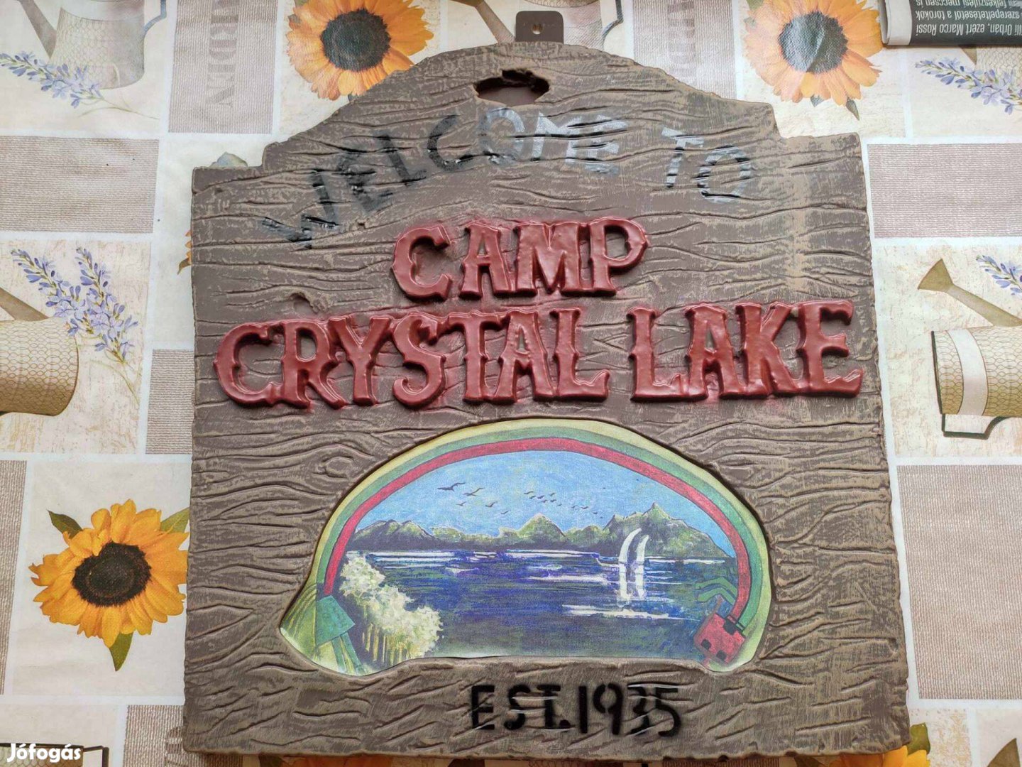 Péntek 13 Camp Crystal Lake felakasztható tábla(Személyes átvétellel)