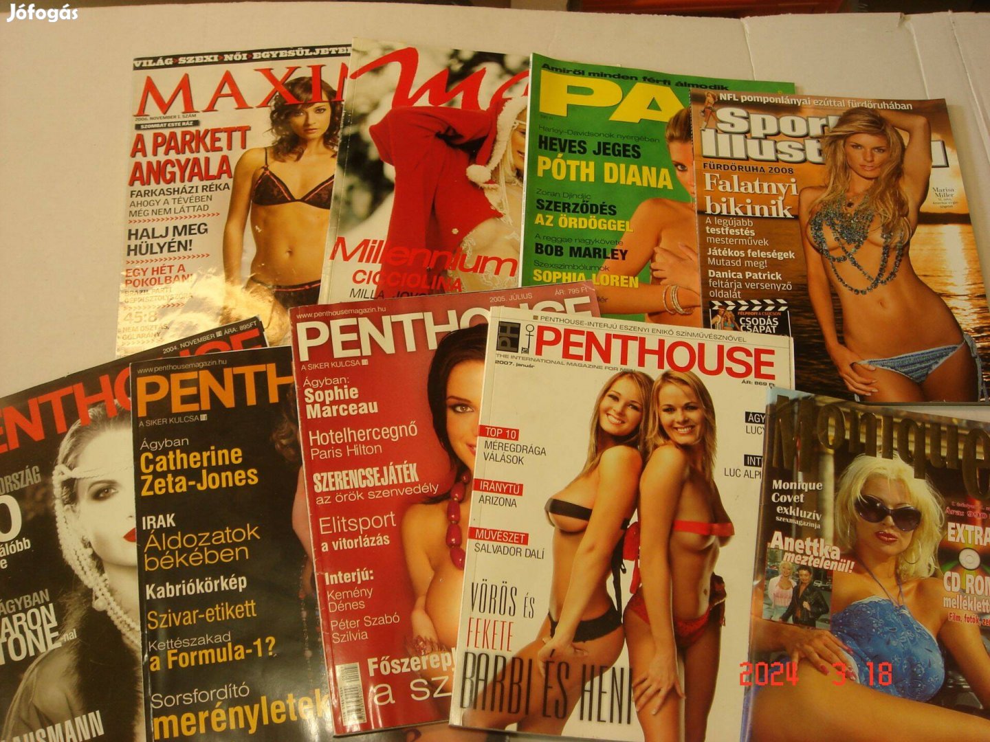 Penthouse, popó stb magazinok eladók