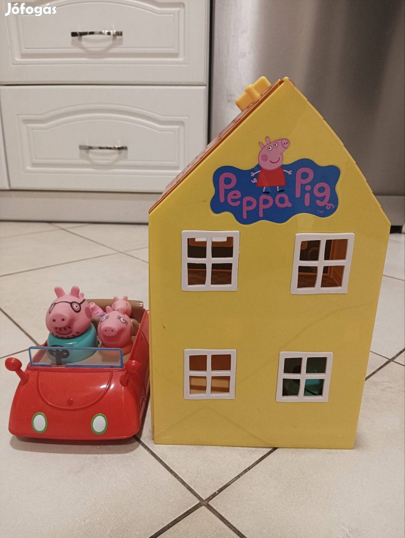 Peppa Pig/Peppa Malac háza és a piros autó (hiányos)