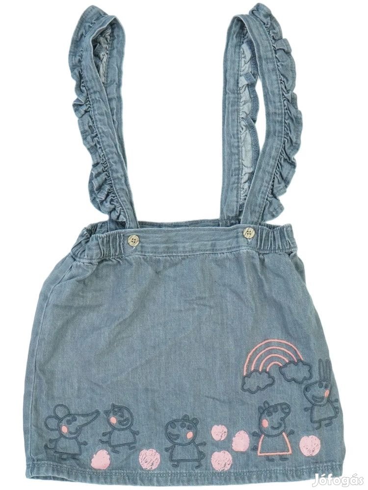 Peppa Pig Új (címkés) Lány Kantáros szoknya (Méret: 104)
