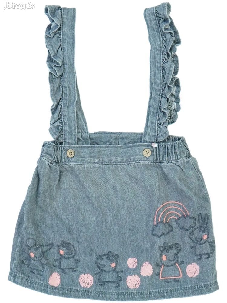Peppa Pig Új (címkés) Lány Kantáros szoknya (Méret: 86)