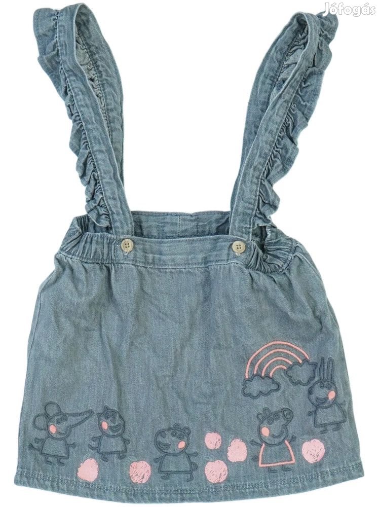 Peppa Pig Új (címkés) Lány Kantáros szoknya (Méret: 92)