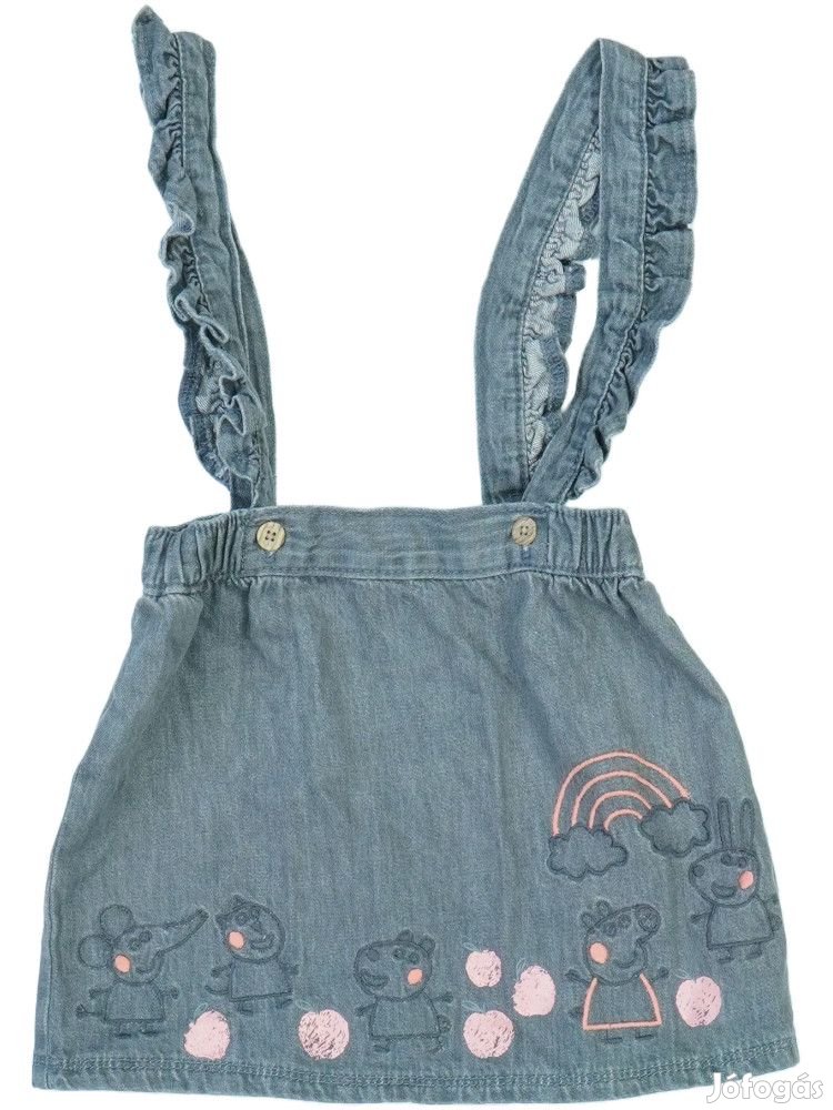 Peppa Pig Új (címkés) Lány Kantáros szoknya (Méret: 92)