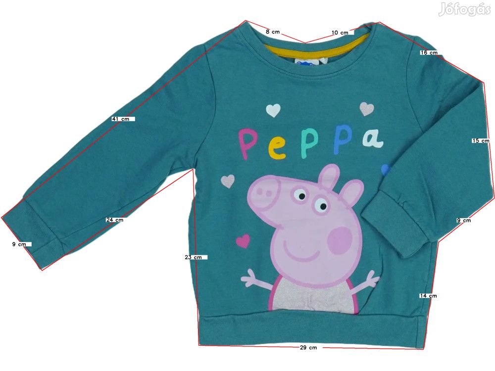 Peppa Pig Új (címkés) Lány Pulóver (Méret: 104)