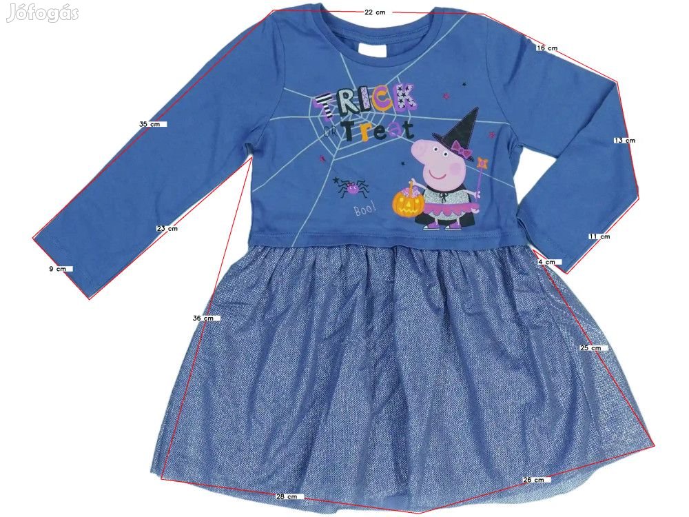 Peppa Pig Új (címkés) Lány Ruha (62cmx104cm)