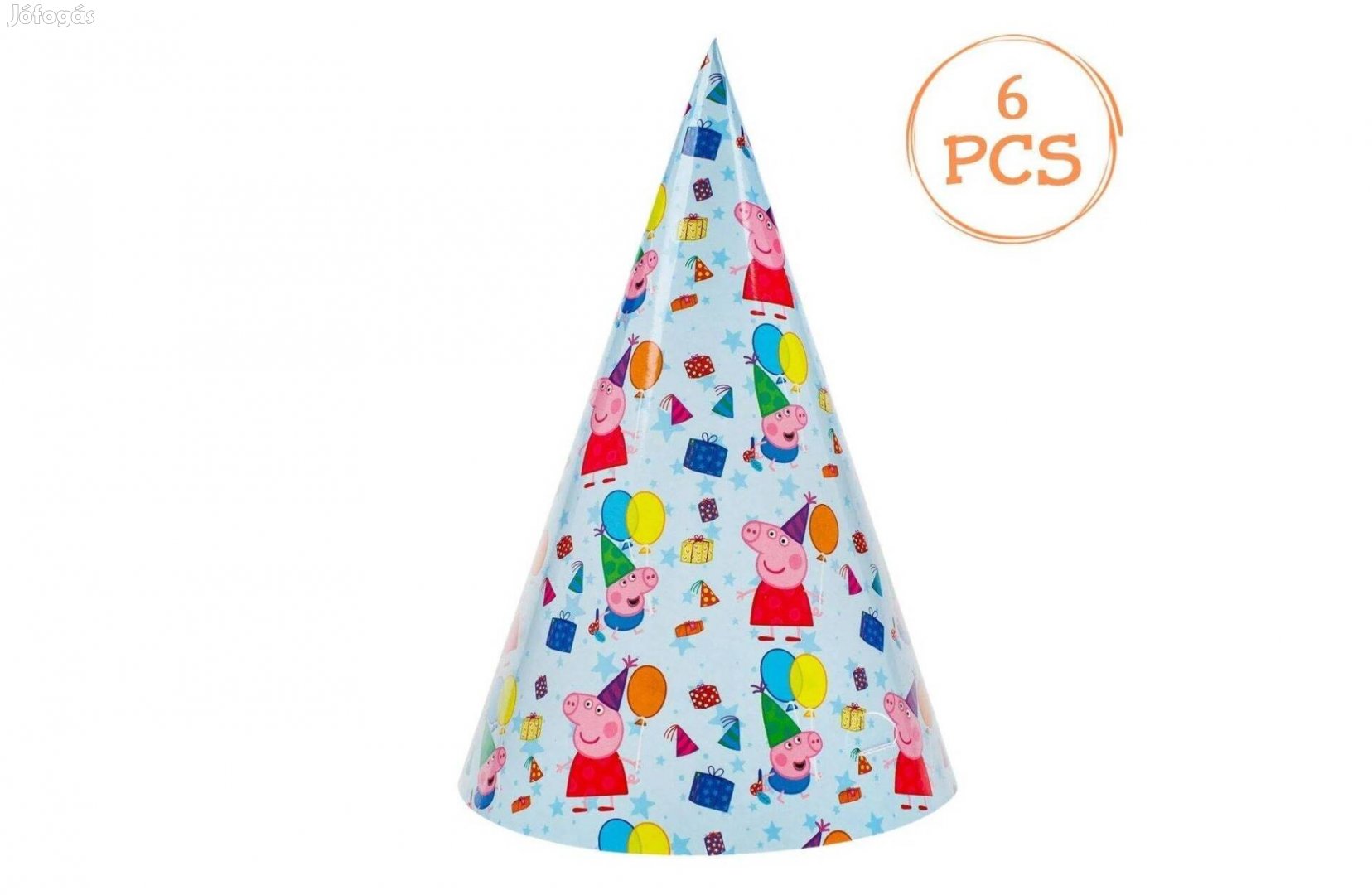 Peppa party kalap 16cm - 6db