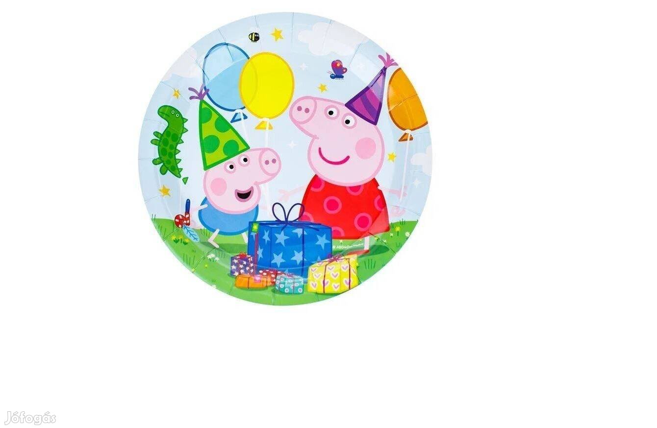 Peppa party papírtányér 18cm - 6db