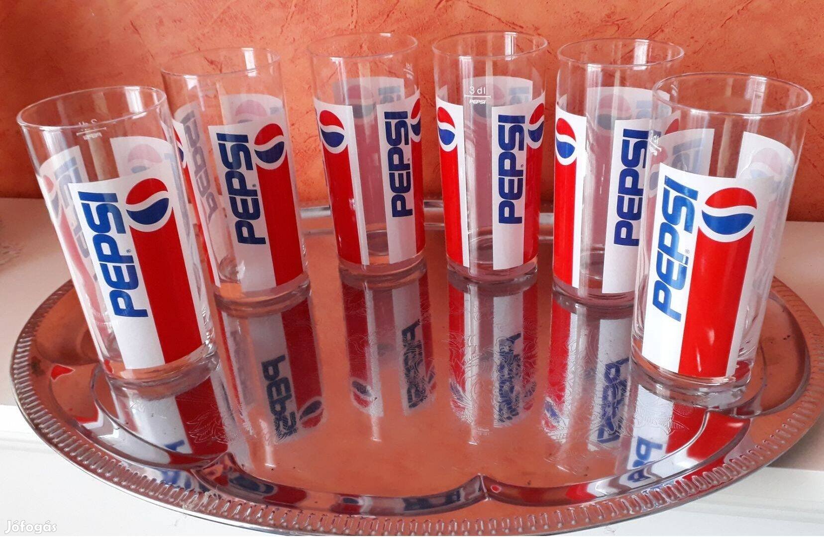 Pepsi colás csőpoharak ,hibátlan állapotban (3 dl)